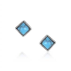 NEW MONTANA SILVERSMITHS women's desert stud earrings in turquoise